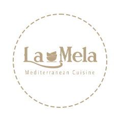 La Mela Bistro logo, representing Mediterranean cuisine in Hackney with a welcoming atmosphere.